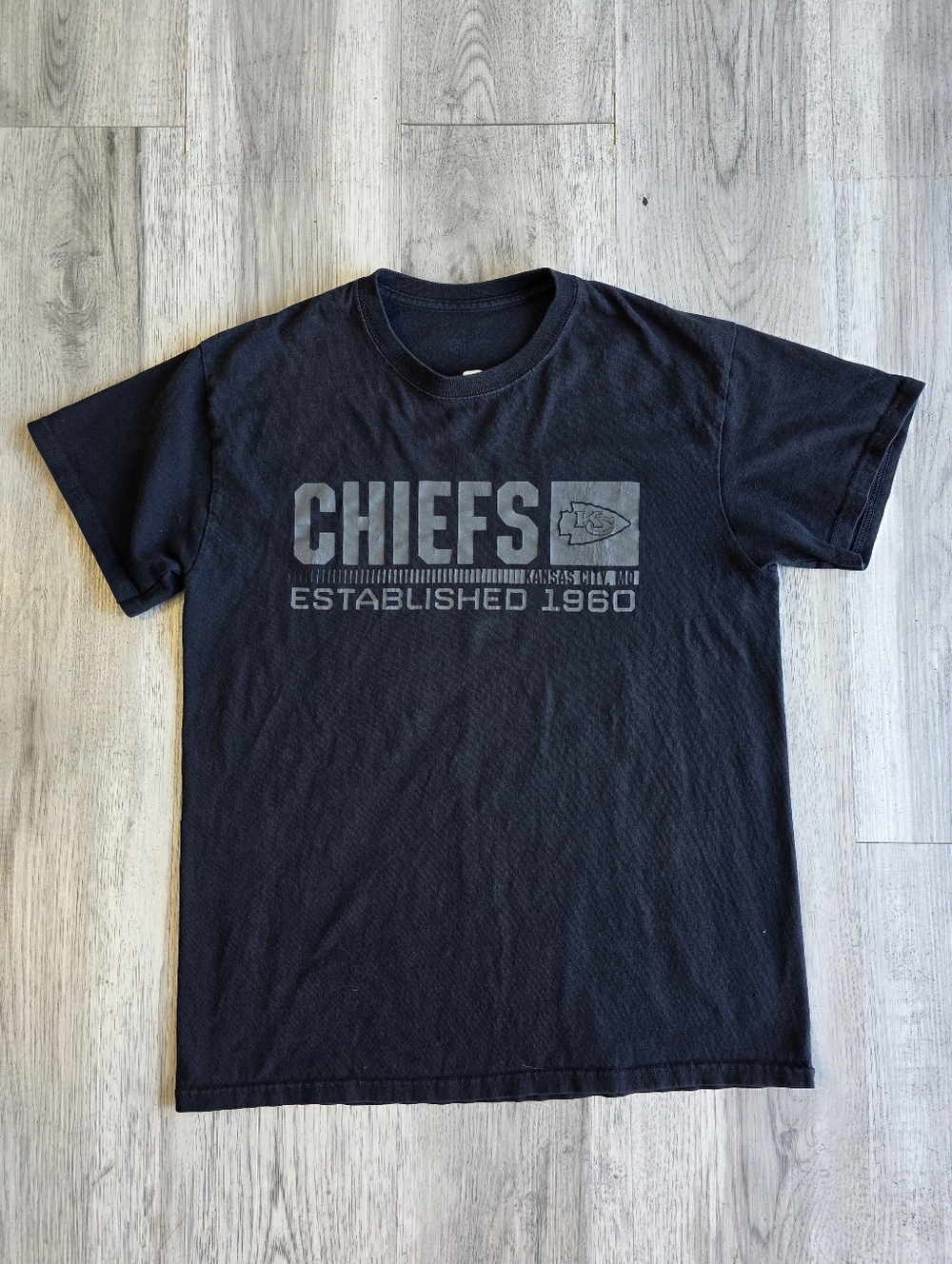 NFL Kansas City Chiefs Black Graphic Tee - Established 1960 Size M